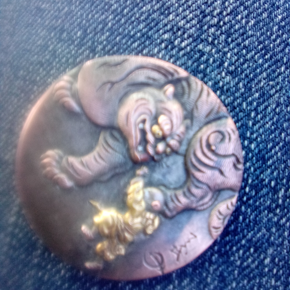 Ancient shakudo buttons